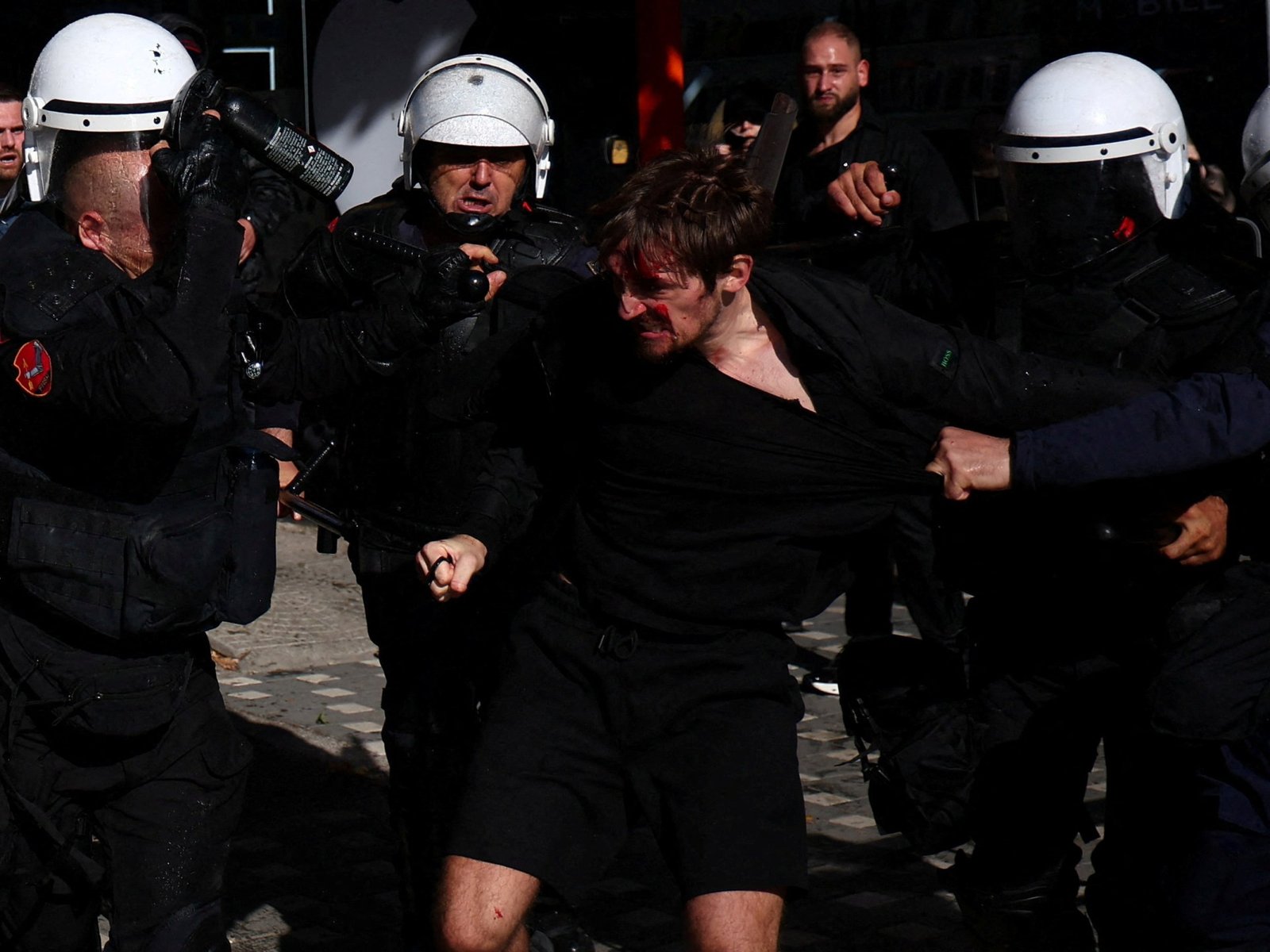 Photos: Student protest in Albania prompts violent clashes with police