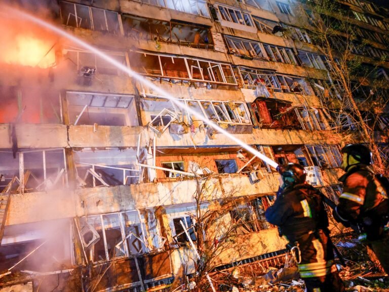 ‘Massive’ Russian attack on Ukraine kills at least six, damages power sites