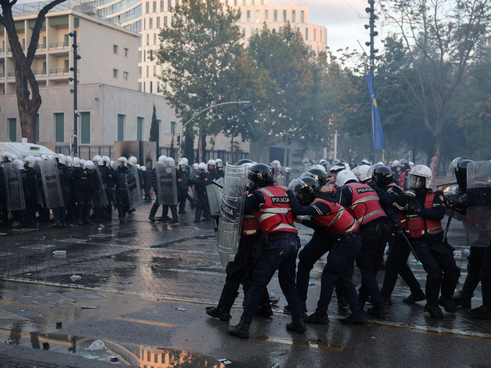 Albanian police fire rubber bullets as protests against Rama escalate