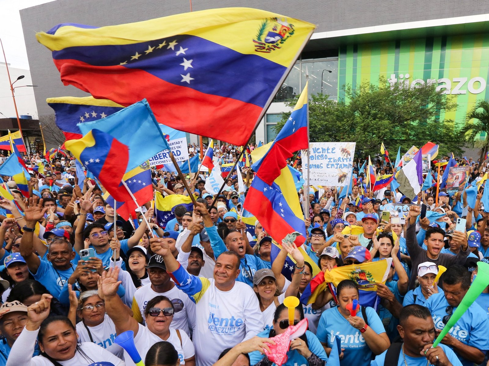 Venezuelans demand elections in first national protest in nearly two years
