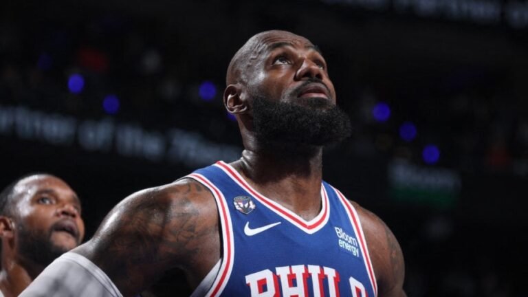 LeBron shrugs off Trump blast in home debut win for Philadelphia 76ers