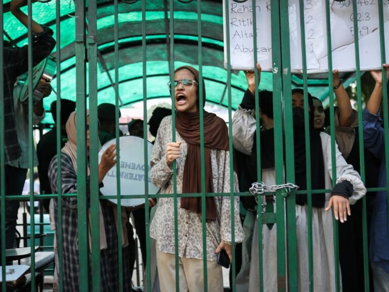 Protest at India university where no students’ union vote held for 20 years