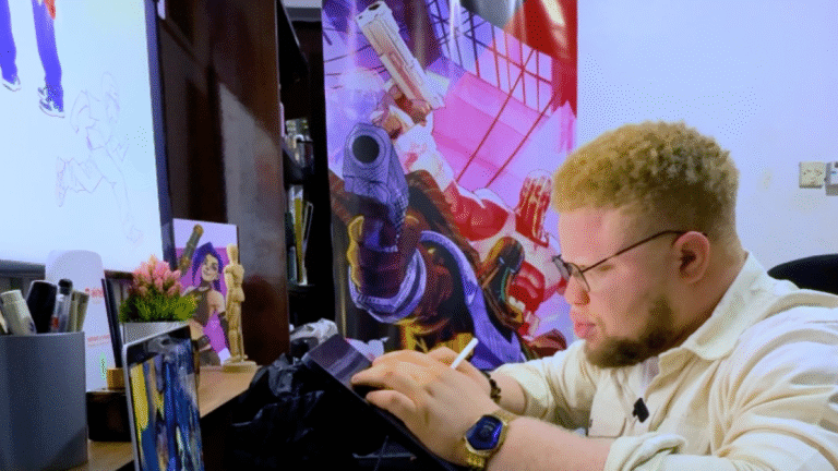 Nigerian artist reframes children with albinism as heroes