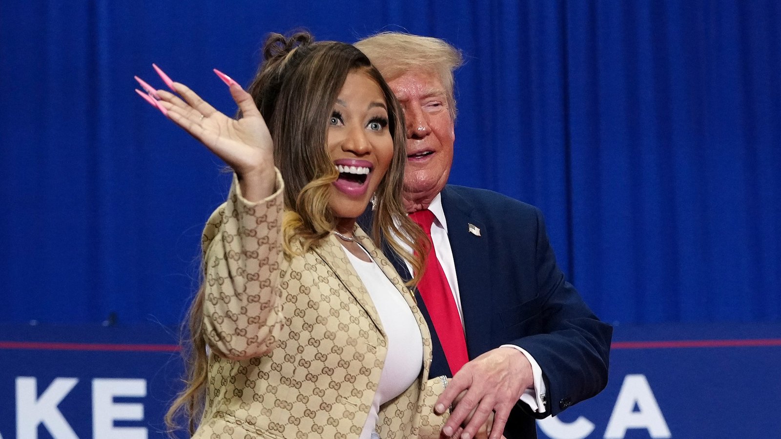 Trump makes explicit remarks about Nicki Minaj at Michigan midterm rally
