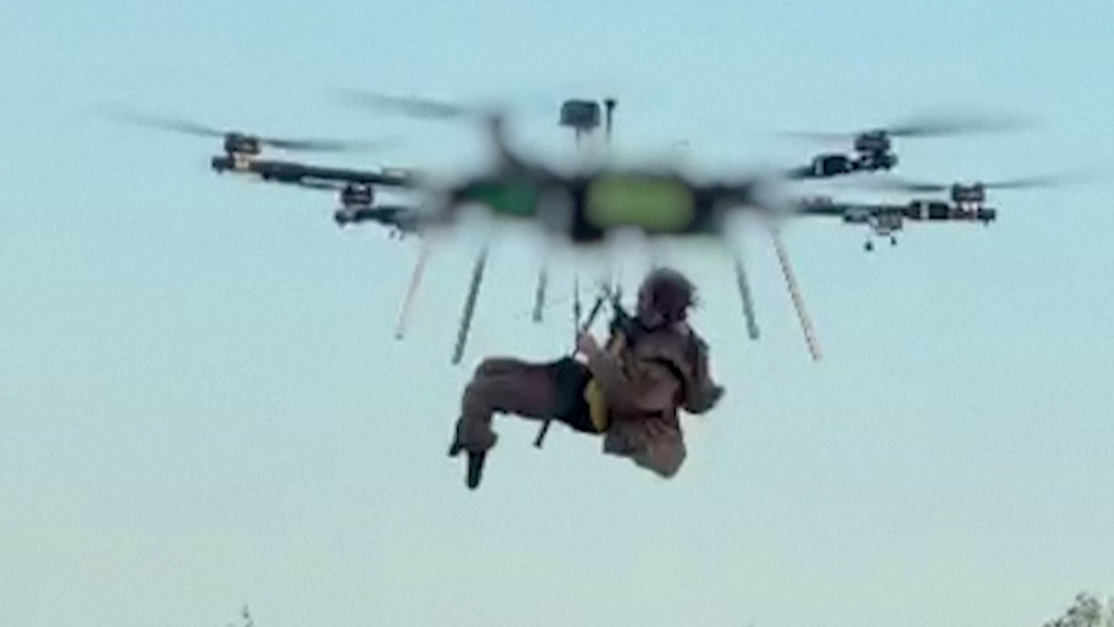 Injured Ukrainian soldier rescued in first-ever drone evacuation mission