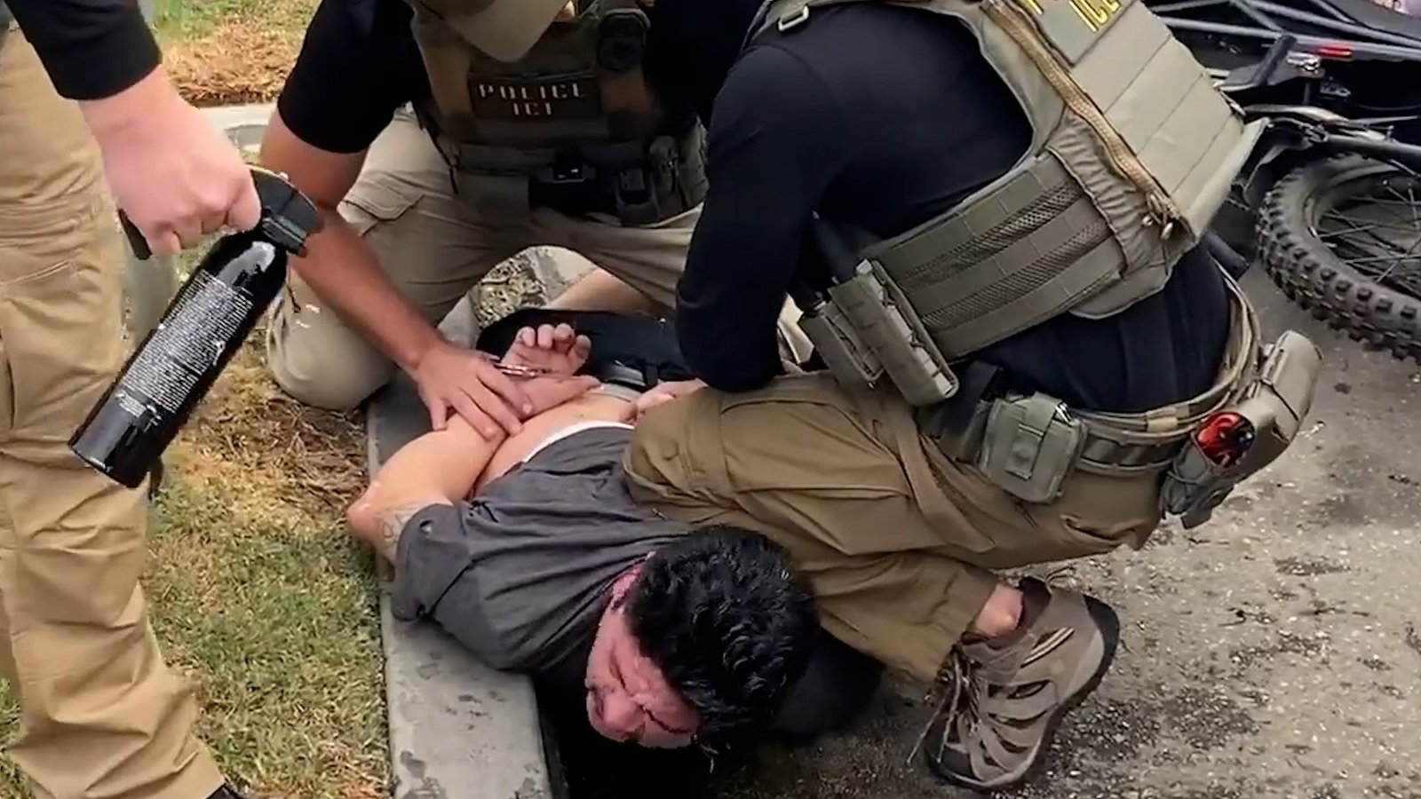 Man claims arm broken in violent ICE arrest