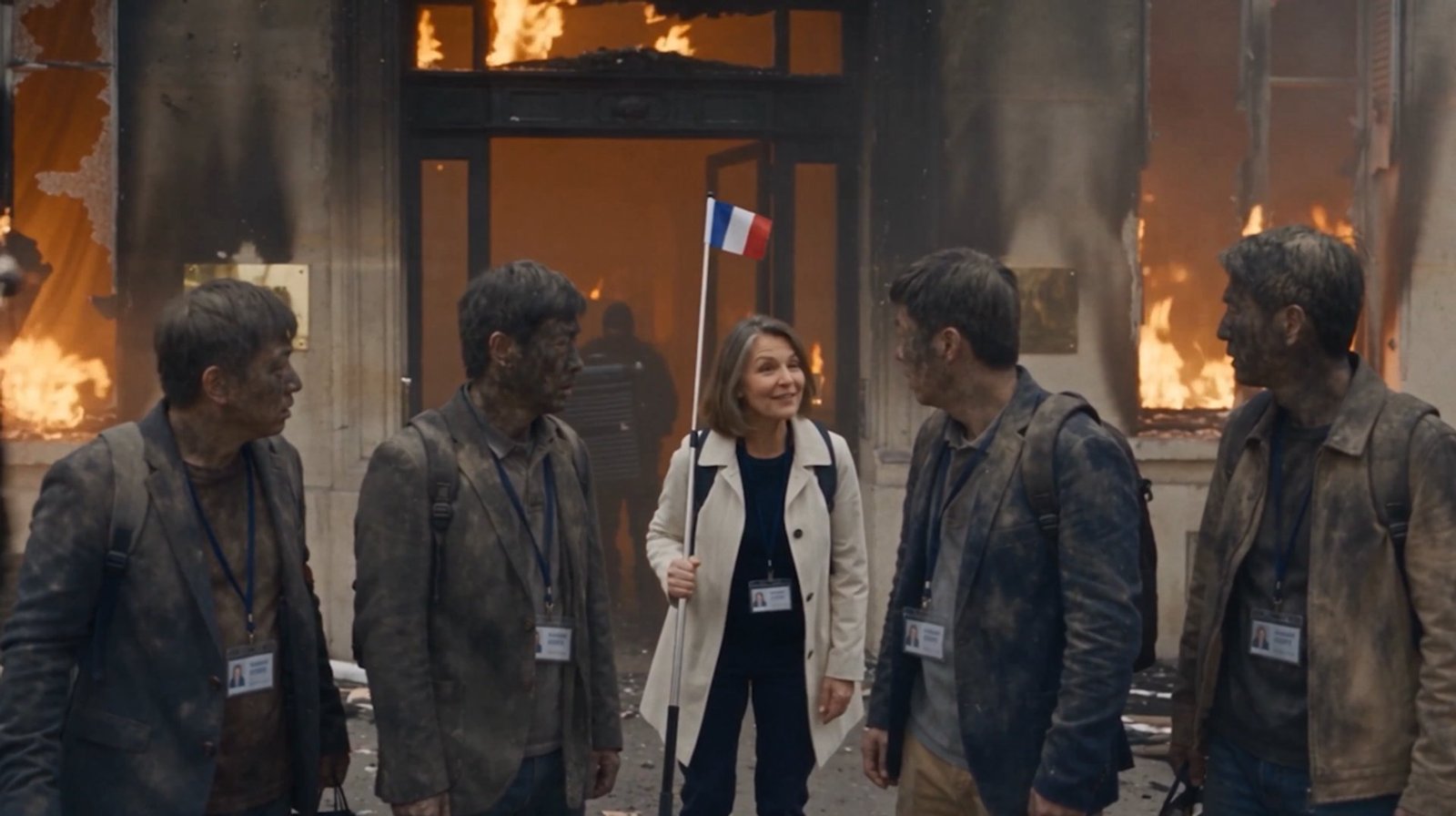 Satirical AI video of Paris protests mirrors real-life tourist experiences