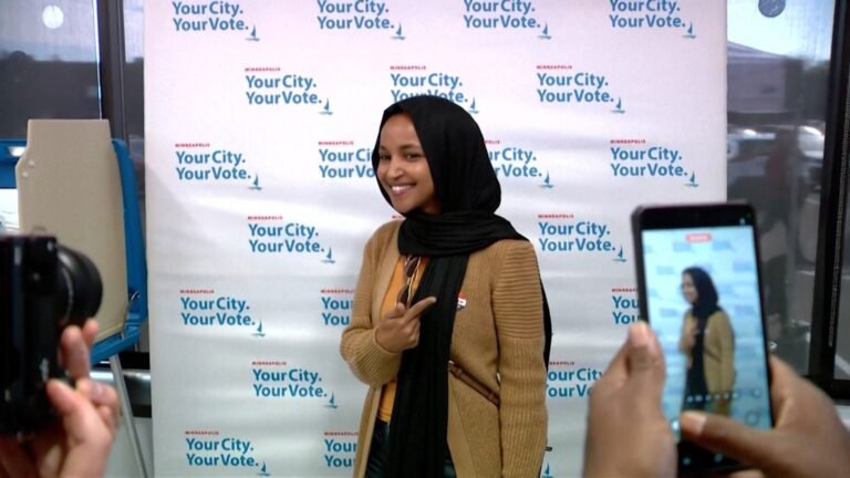 Ilhan Omar votes as Trump renews attacks amid federal probe