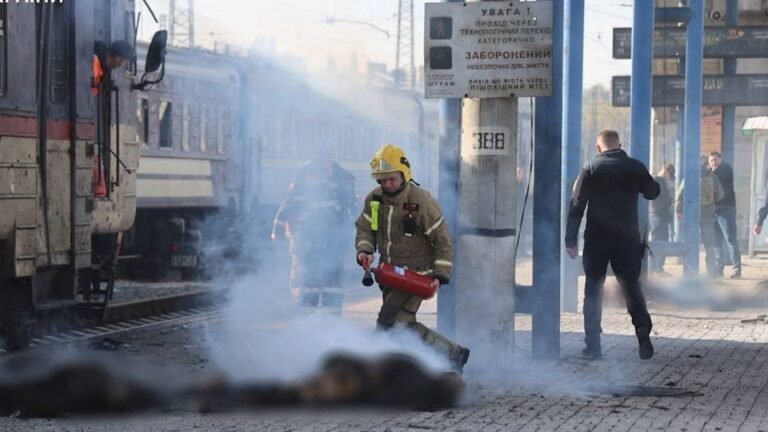 At least 14 people killed in attack on Ukraine train station