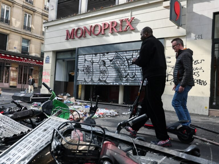 France protests live: Macron to address nation after protests