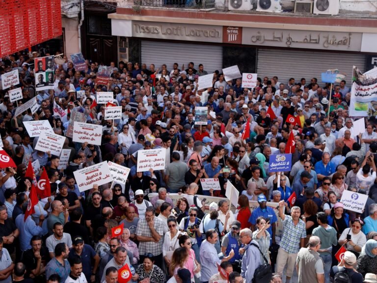 Rare unrest flares in Tunisian capital as police clash with protesters