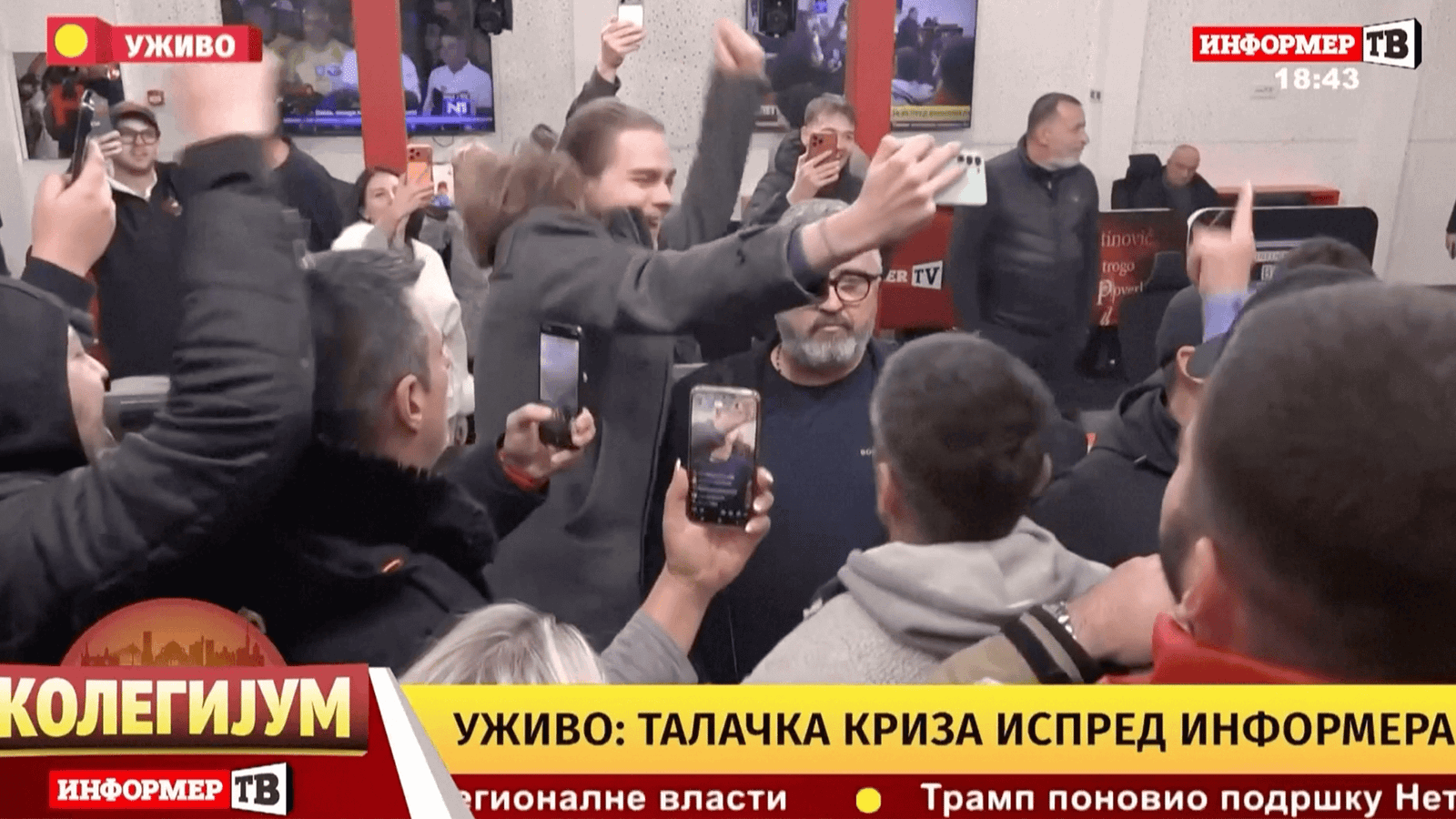Serbians storm TV studio as pro-Vucic media faces reckoning